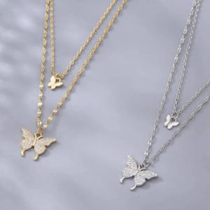 Butterfly Pendant Necklace | Gold & Silver Plated