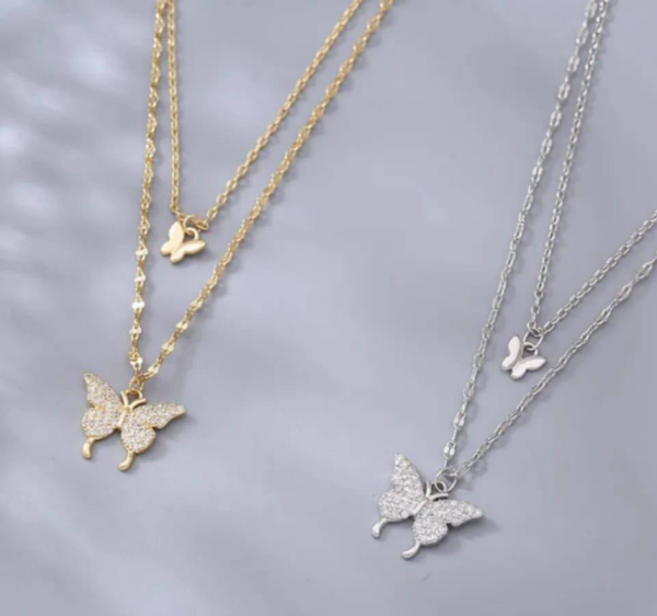 Butterfly Pendant Necklace | Gold & Silver Plated