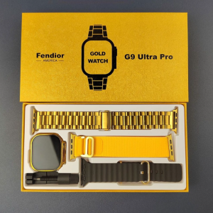 G9 Ultra Pro Smart Watch | Golden Edition & 3 Straps