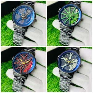 Wheel Watch - Stylish Stainless Steel Rim Quartz Watch